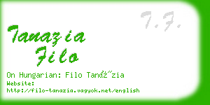 tanazia filo business card